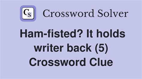 ham fisted crossword|Ham Fisted .